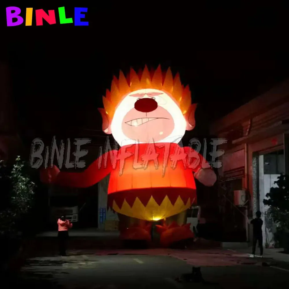 Dekoracje świąteczne Outdoor Yard Giant Christmas Decoration Inflatible Heat Pink z LED Lights Year Holiday Cartoon Posta