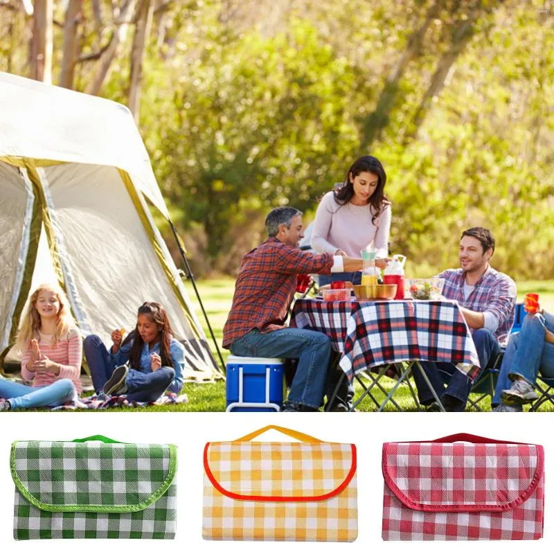 Blankets Foldable Portable Picnic Mat Waterproof Oxford Cloth Outdoor Pad Moisture-proof Thicken Lightweight For Travel Blanket