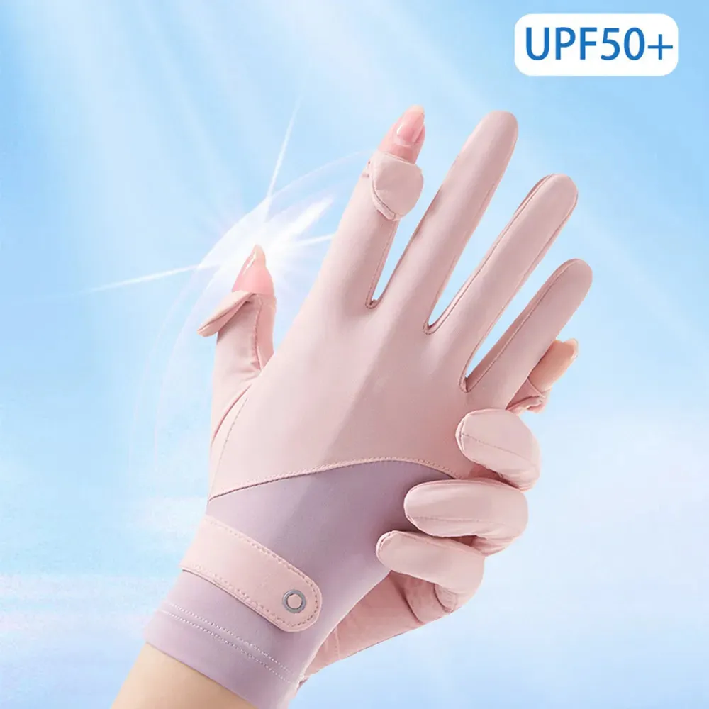 Cinco Dedos Luvas OhSunny Proteção Solar Protetor Solar Respirável UPF50 AntiUV Resfriamento Tecido Deslizamento para Ciclismo ao Ar Livre Condução 231114