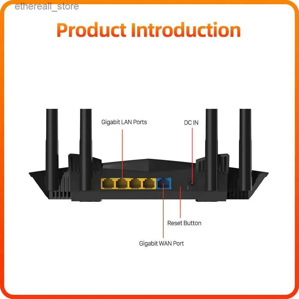 Enrutadores PIXLINK AC22 1200Mbps Amplificador de señal de enrutador Gigabit inalámbrico Inalámbrico-AC Banda dual 5G Tecnología inteligente Puertos de 4 Gigabit Q231114