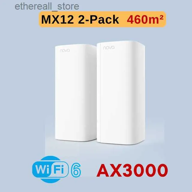 Tenda AX3000 Mesh WiFi 6 System - EX12, 7000 sq.ft WiFi 6 Coverage, 1.7 GHz  Quad