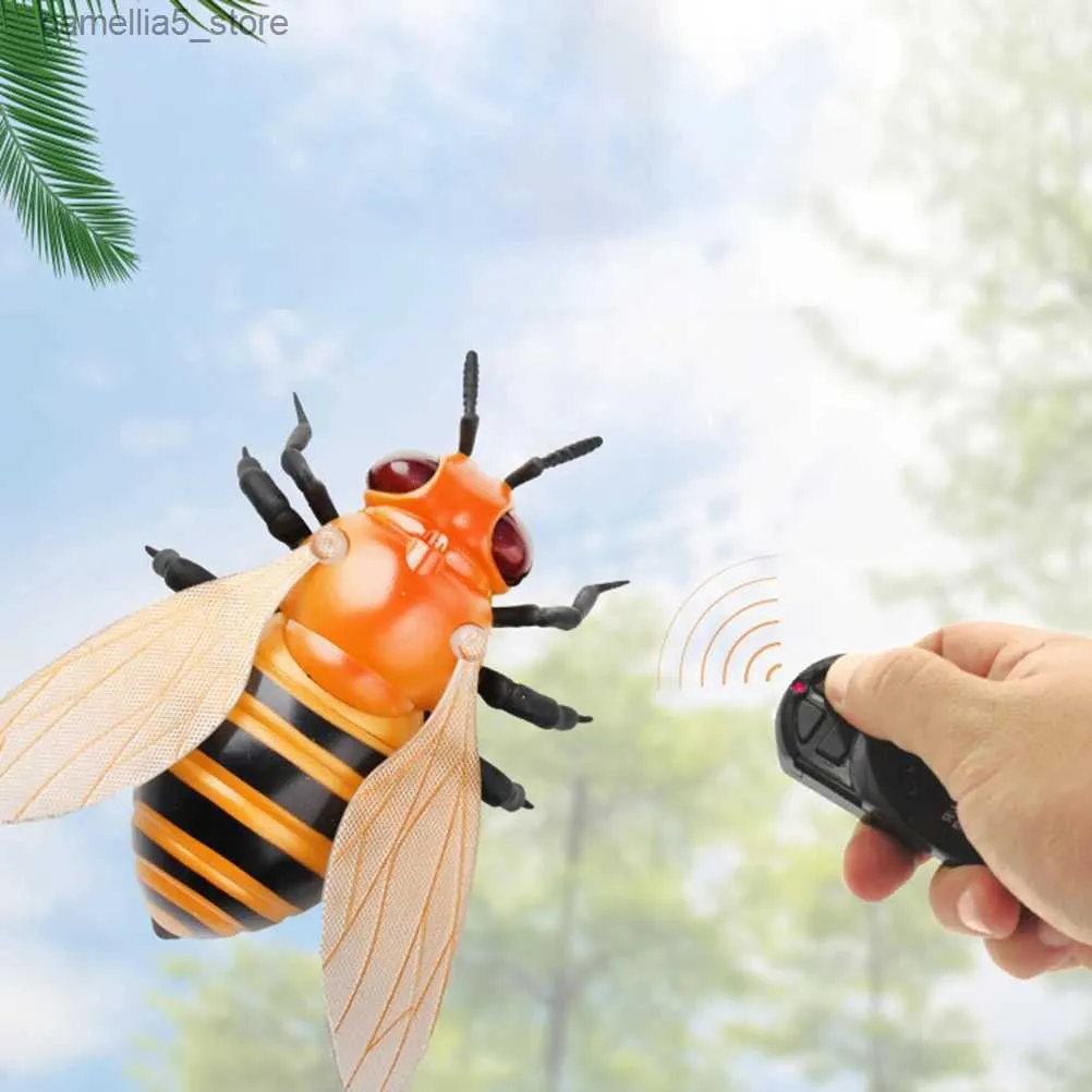 Animaux électriques/RC Nouvelle haute simulation créative Animal abeille coccinelle Télécommande infrarouge Enfants Jouet Drôle Prank Réaliste RC Jouets délicats Cadeau Q231114