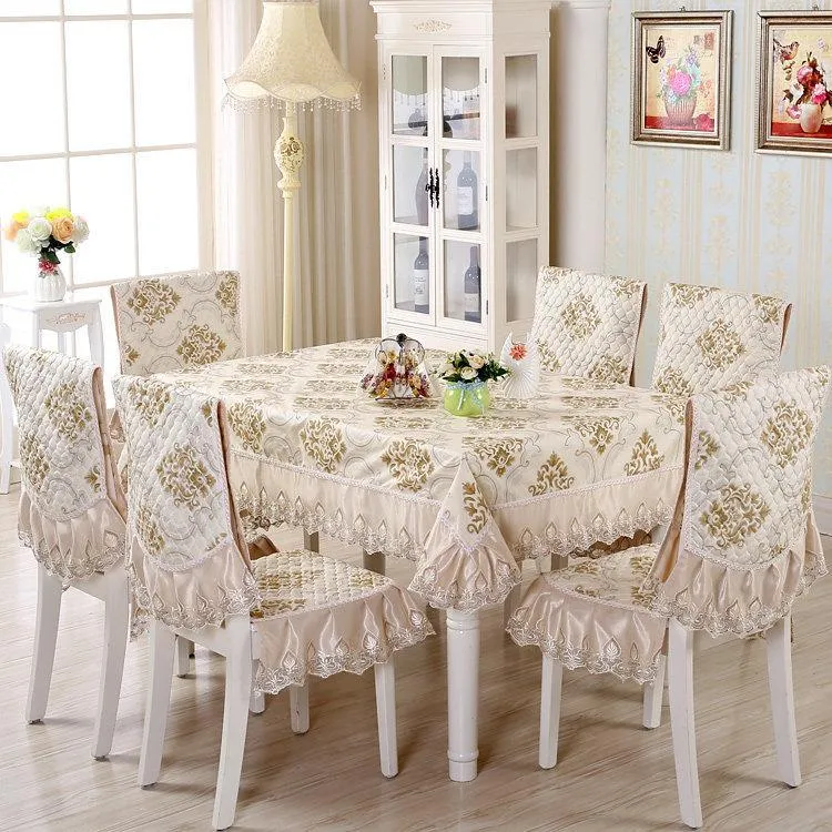 Dining Room Table Covers Elegant Lace Edge Dining Room Tablecloth