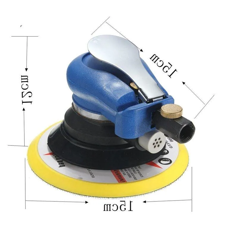 Freeshipping 6"Air Palm al Sander Random Handschleifen pneumatisch für Schleifvorgänge Grsgh