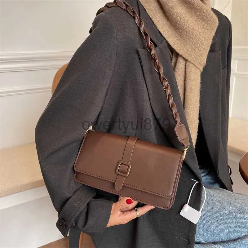 Sacs à bandoulière Sacs à main Mode Sac à bandoulière pour femme Automne Hiver Sac à main pour femme Simple Sac en cuir PU Nouveau Sac de shopping carréqwertyui879