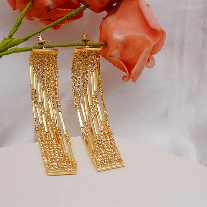 Boucles d'oreilles pendantes géométriques exagérées pour femmes, bijoux à pampilles longues, tendance inhabituelle 2023, boucles d'oreilles suspendues exquises et brillantes