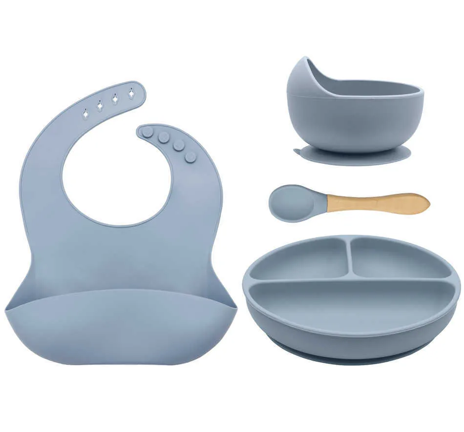 Assiette bébé Vaisselle pour enfant avec ventouse Assiette enfant Bol  Bavoir Kom