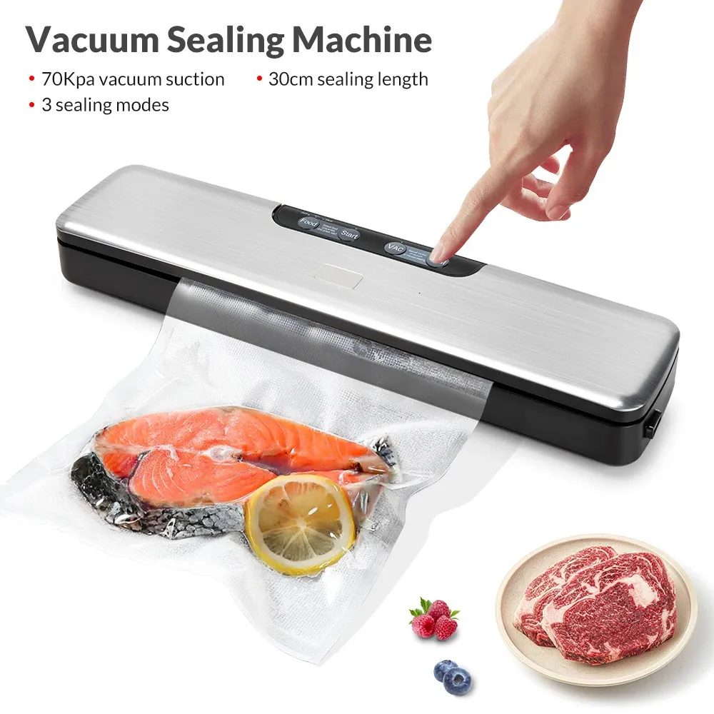 أدوات المطبخ الأخرى آلة تغليف الفراغات 125W 70KPA Sealer Degasser Packer for Sous Vide Cooking Dry Moist Modes 231113