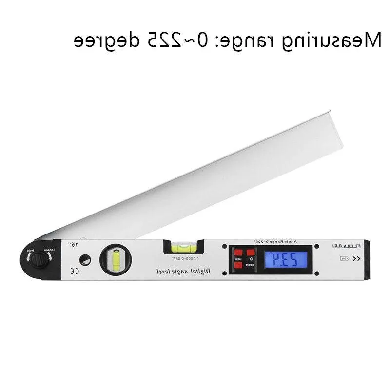 Freeshipping 0~225 Silver degree degree Protractor Spirit Level Digital Angle Finder Gauge Meter Lmtom