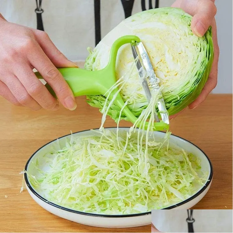 Other Kitchen Tools Stainless Steel Vegetable Peeler Cabbage Graters Salad Potato Slicer Cutter Fruit Knife Accessories Cooking Tool D Oteu7