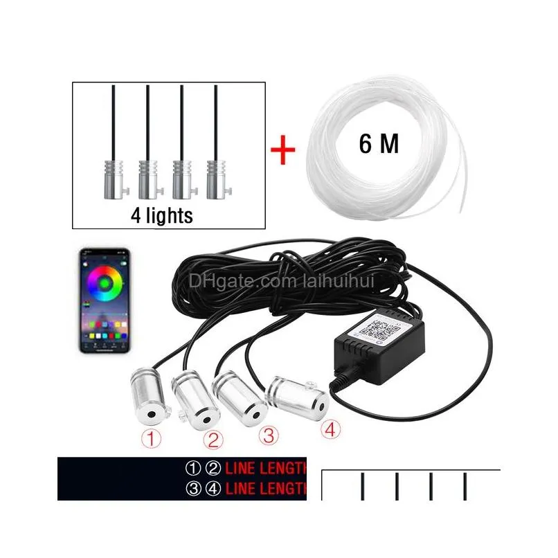 In1 6m RGB LED Car Ambient Interior Light with APP Control Car Neon  Atmosphere Strip Light Decorative Lamps Normal LED Light Strip - China Car  Door Light Strip, LED Strip Light