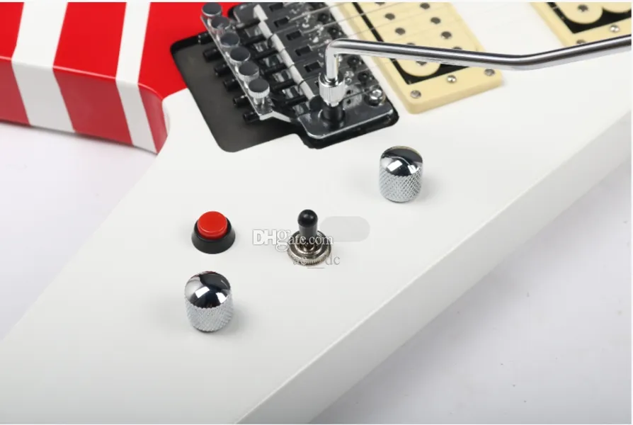 DHgate.com:Jack Buckethead KFC White V Electric Guitar with