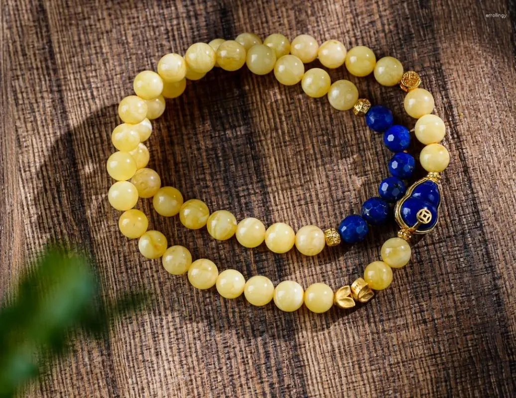 Charm Bilezikler 0.6 Butik Beeswax Bilezik Maç: Kadınlar İçin Lapis Calabash Servet Noble ve Zarif Zarif Güzellik