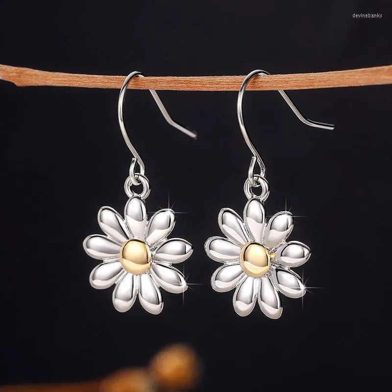 Dangle Earrings CAOSHI Dainty Flower Drop For Women Delicate Daisy Accessories Daily Wear Young Fresh Girl Fashion Jewelry Gift