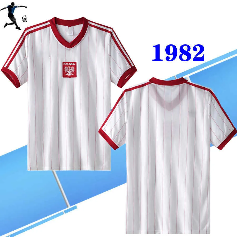 1982 Retro Soccer Jerseys Польша винтажные футболки с коротким рукавом 82 классические футболки