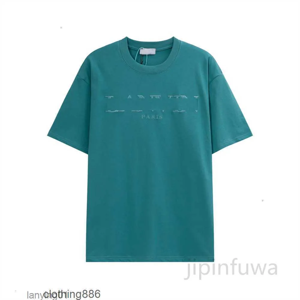 2023 Lanvins T-shirts Hommes Femmes Designers Manches courtes Mode Été Printemps Casual Coton Tees Italie Style Tops Noir Blanc Vert Yet5NSX5