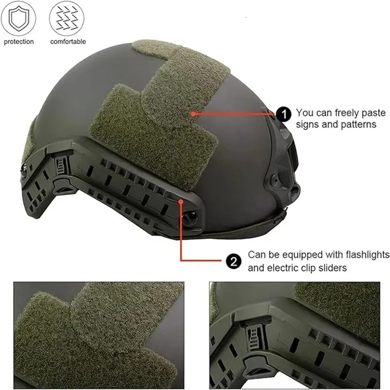 Acheter Casque rapide Airsoft MH Camouflage casques tactiques ABS Sport  casque tactique extérieur