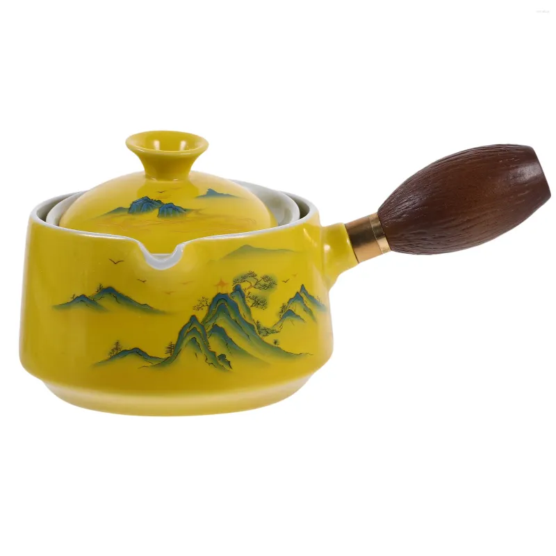 Dinnerware Sets Tea Pot Loose Ceramic Large Capacity Teapot With Side Handle 360° Rotation