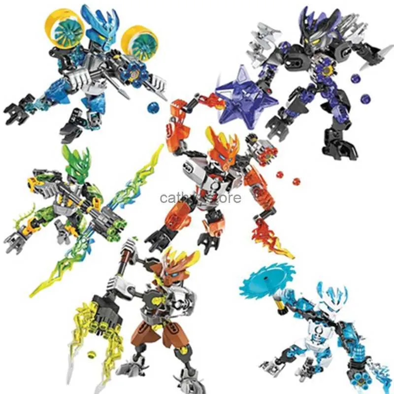 Fahrzeugspielzeug 2023 Bionicle Protector Bausteine Anime Actionfiguren Soldat Roboter Ziegel Spielzeug für Jungen Kinder Geburtstag WeihnachtsgeschenkeL231114