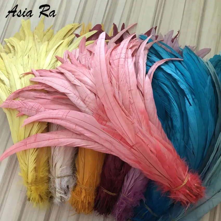 Andere evenementenfeestjes benodigdheden 50-500 stks per lot Natural Chicken Tail Feathers 10-12 inch 25-30 cm Rooster Cock Coque Feather Diy Wedding Carnival Decorations 231114