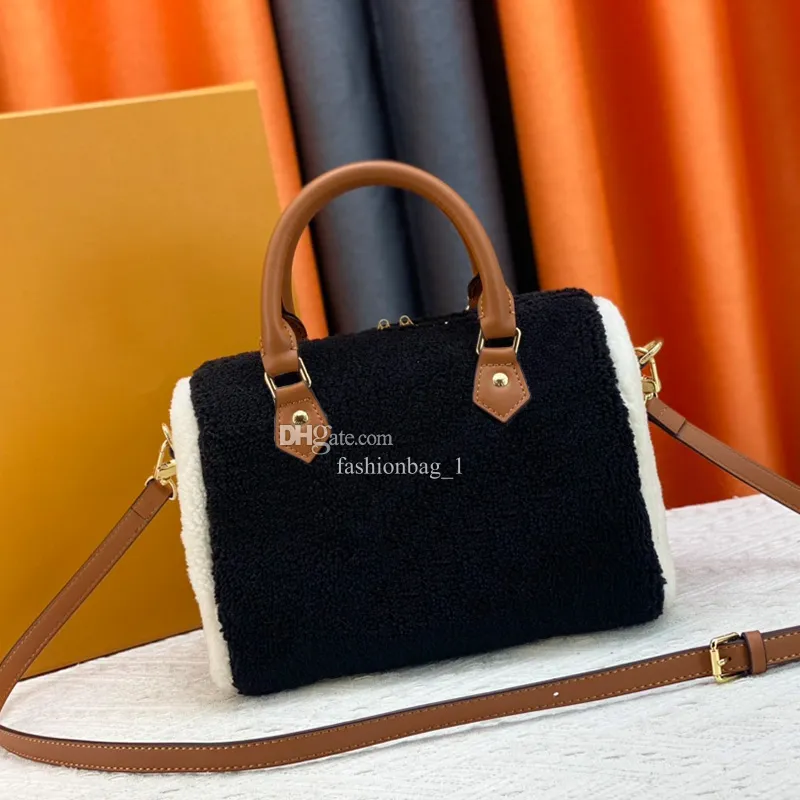 Designer handbag clutch shoulder bag dicky40393 Women's fashionable winter cotton tote bag Christmas crossbody bag wallet