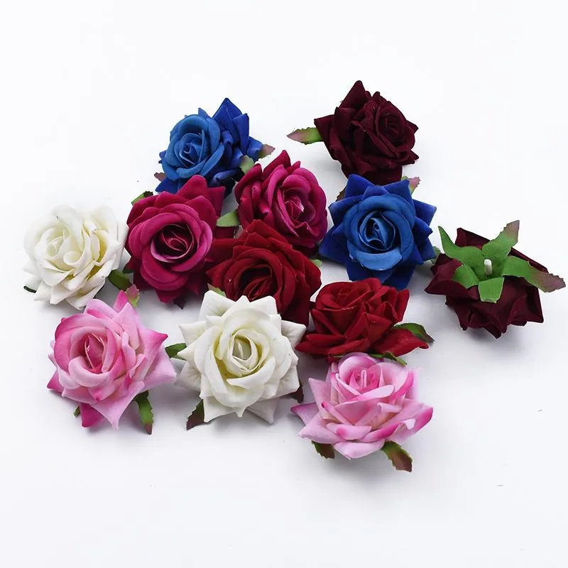 Fiori decorativi Ghirlande Rose di seta Testa Accessori da sposa Svendita Confezione regalo per San Valentino Decorazioni per la casa fai da te Artifici