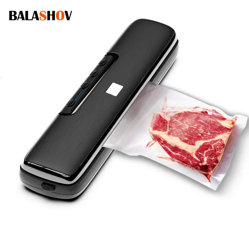 Autres outils de cuisine 220V Machine d'emballage de scelleur sous vide électrique avec sacs gratuits de 15 pièces ménage nourriture noire 231113