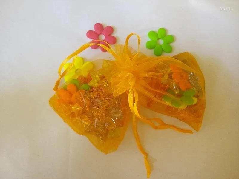 Bolsas de jóias 1000pcs 25 35cm laranja organza saco de presente embalagem sacos de exibição bolsa de cordão para pulseiras/colar/fio casado