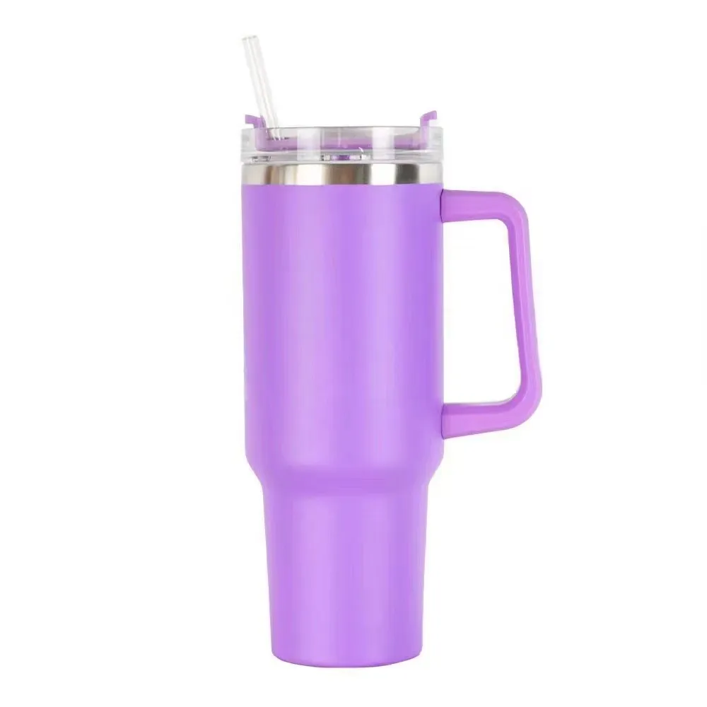Nuovo bicchiere per tazza (drinkware), tazze con manico, coperchio per bicchiere in acciaio inossidabile isolato con manico, tazza da viaggio per auto in paglia, bicchiere da caffè