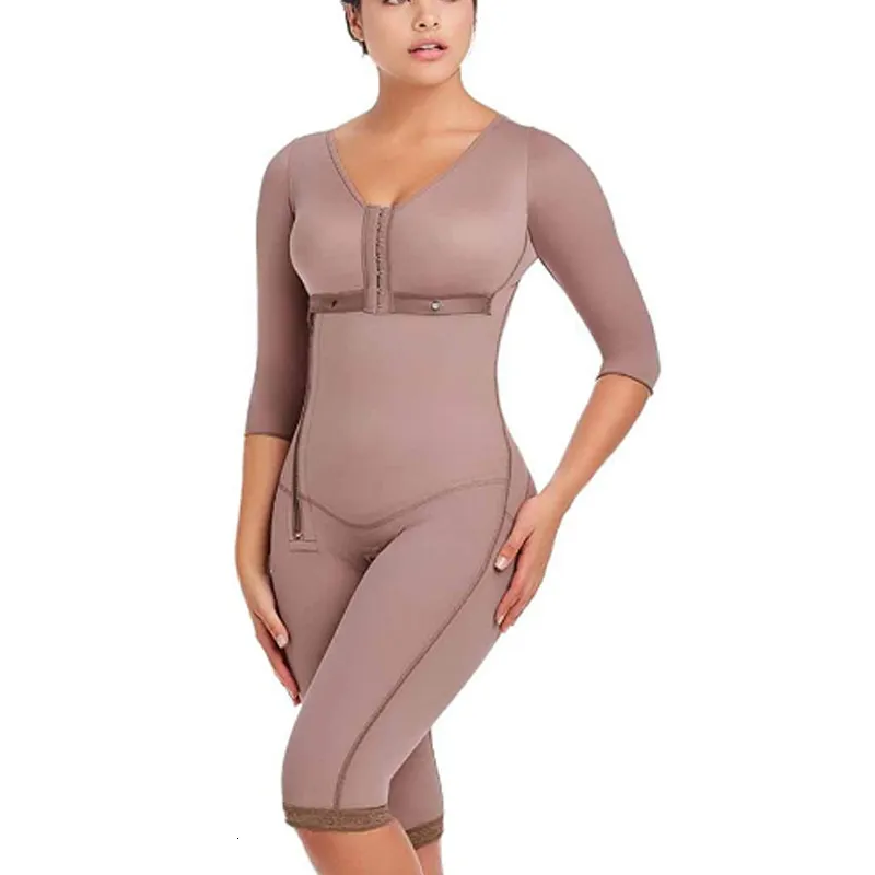 Taillen-Bauch-Former Einfarbige Shapewear Breasted Shapewear Hochkomprimierter Faja-BH Taillentrainer 230413