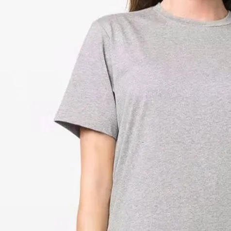 Damen T-Shirt Frühling und Sommer Frauen Frontdruck hinten großes Muster Briefdruck O-Ausschnitt Baumwolle Solide Casaul T-Shirts 230414