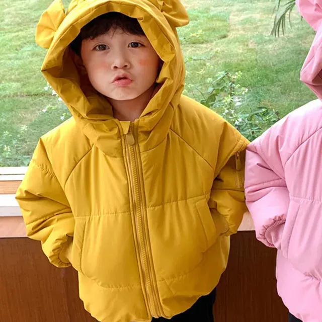 Manteau Hiver Garçons Filles - Blanc Mignon Dessin Animé Animaux - Veste à Capuche Enfant Toddler Bébé - 100% Coton