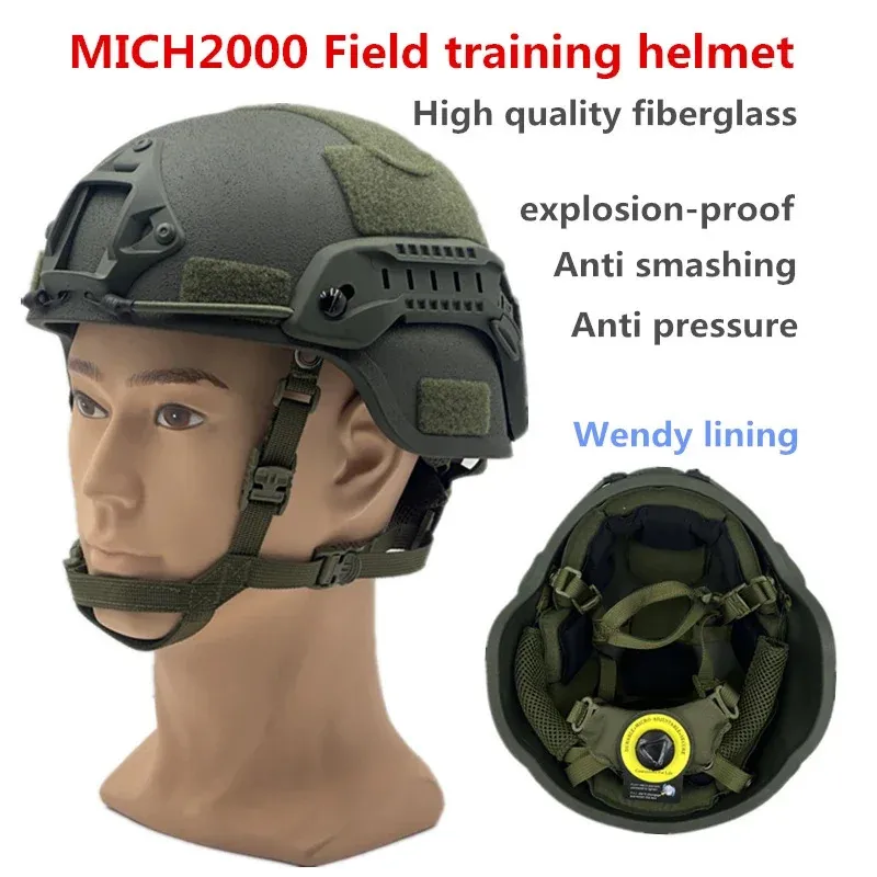 戦術的なヘルメットミック反暴力と衝撃ヘルメット高品質のグラスファイバーアーミーアウトドアトレーニングプロテクターウェンディライニングDSFAQWAED 231113