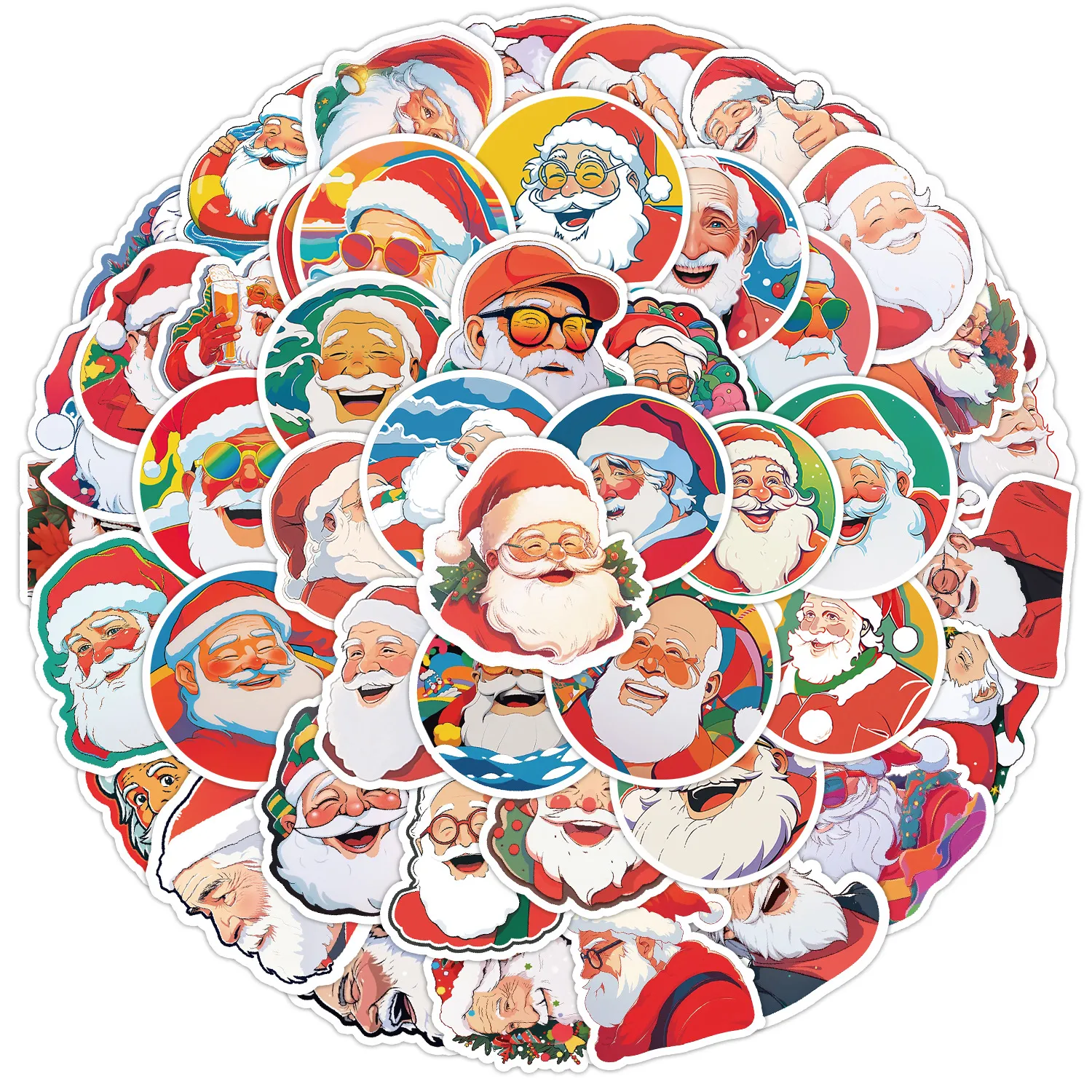 -Pack Christmas Stickers Waterproof Vinyl Stickers for Luggage Water ...