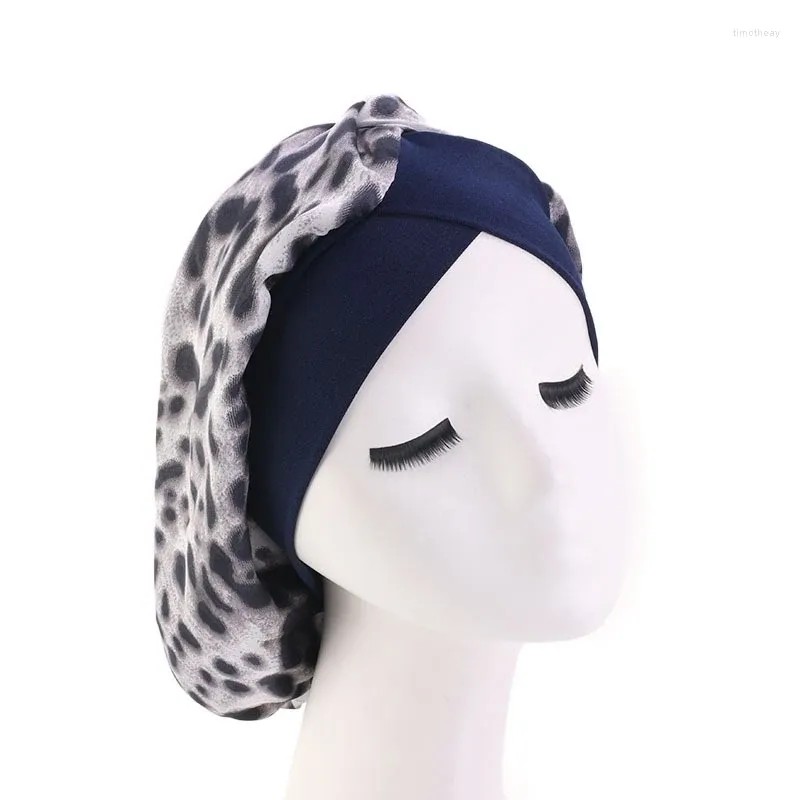 Fermagli per capelli Donna Raso Notte Berretto da sonno Cappello a cuffia Copricapo in seta Fascia elastica larga Cappellini chemio Hijab Turbante Gioielli per lo styling