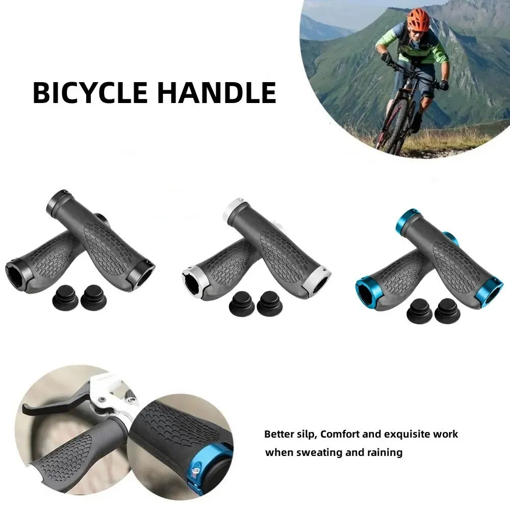 Bike Handlebars Components Anti Skid Rubber Bicycle Grips Mountain Lock On 2 5cm MTB Road Cycling Proof 231114