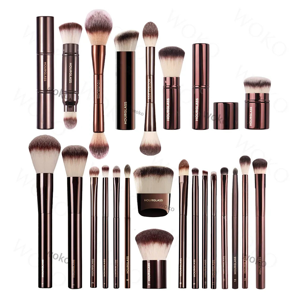 Makeup Tools Sanduhr Full Series Pinsel Rouge Puder Kontur Foundation Concealer Lidschatten Smudge Eyeliner Tool 230413