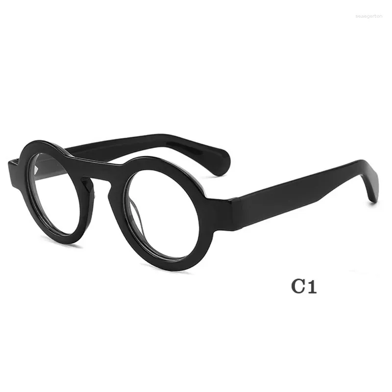 Óculos de sol quadros belight óptico mulheres homens acetato redondo retro braço grosso vidro prescrição óculos óculos quadro eyewear 228