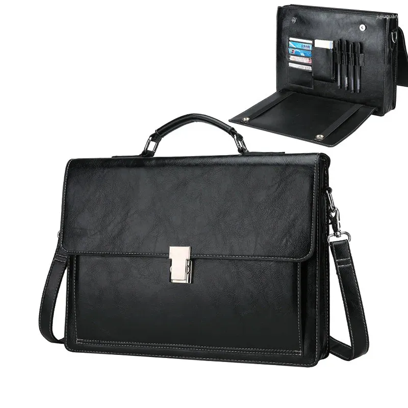 Aktetassen Herenlaptop Messenger Computertas Heren Zakelijk Document Handslot Multifunctionele schouder Crossbody Rugzak Aktetas