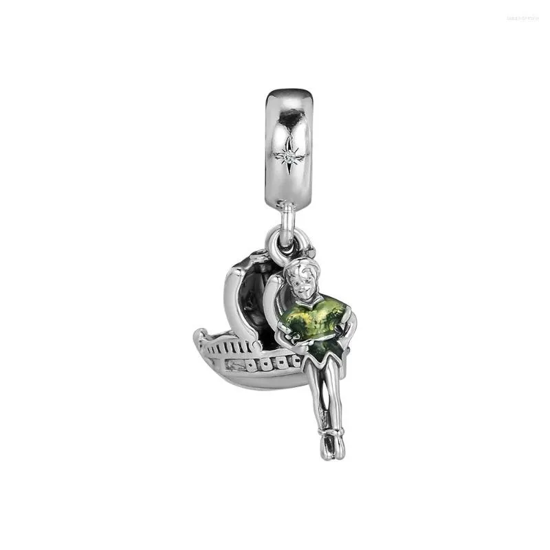 Lose Edelsteine Peter Pan Charm mit Boot baumeln Modeperlen für die Schmuckherstellung Sterling Silber Frau DIY Armbänder