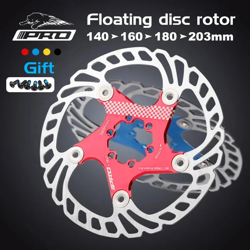 Cykelbromsar iiipro bromsrotor 140mm 160mm 180mm 203mm cykelskivor rostfritt 6Nail med skruvar för MTB -väg del 231114