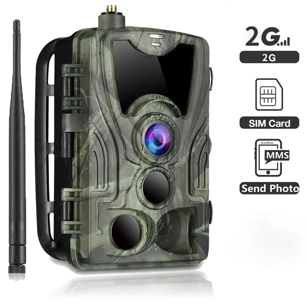 Caméras de chasse suntekcam 2G 20MP 1080 P MMSPSMS HC801M 2g caméra de chasse pièges po de la faune 0.3 S déclencheur Hunter caméra 231113
