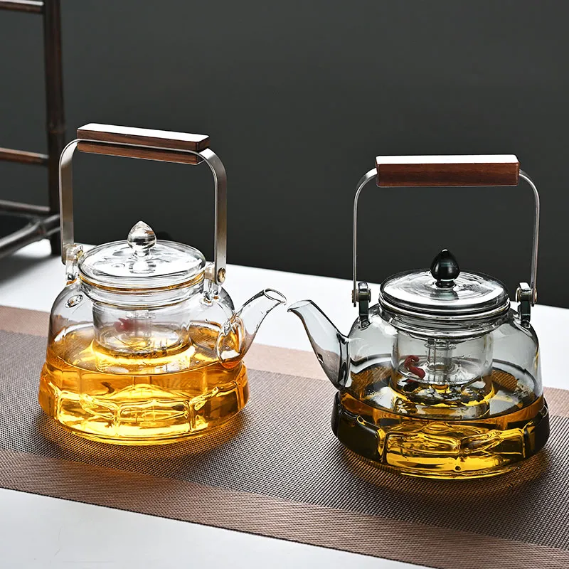 DHgate.com:Two-color Beam Glass Teapot Tea Set with Two Inner Tanks ...