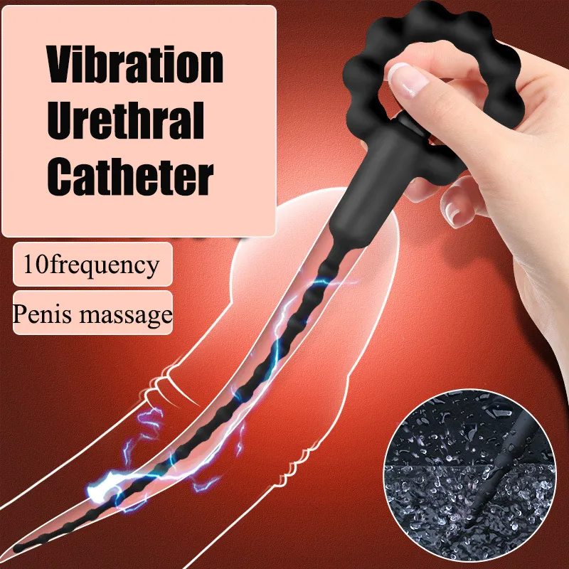 Vibrateur uréthral avec 10 vitesses pour stimulation intime_voghion.com