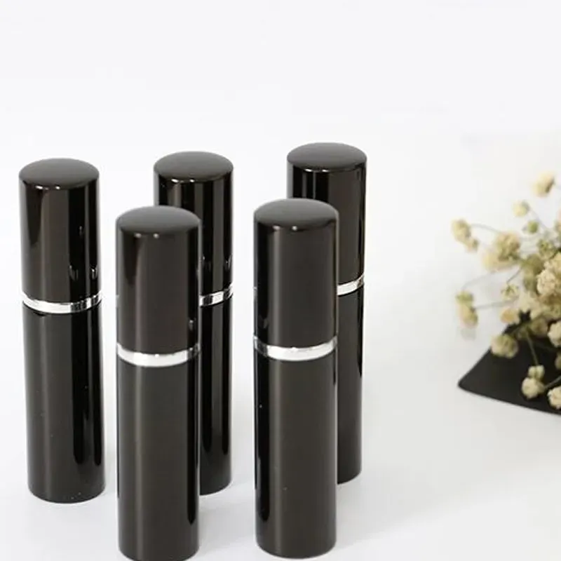 Black Mini Travel Refillable Perfume Atomizer Bottle For Portable Spray Scent Pump Case Empty Bottles Home Fragrances 3ML 5ML 10ML