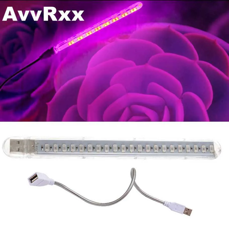 Grow Lights USB 5V LED Grow Light 21LED Spettro completo Rosso Blu Phyto Grow Lampada Phytolamp per interni per piante Fiori Piantina Serra P230413