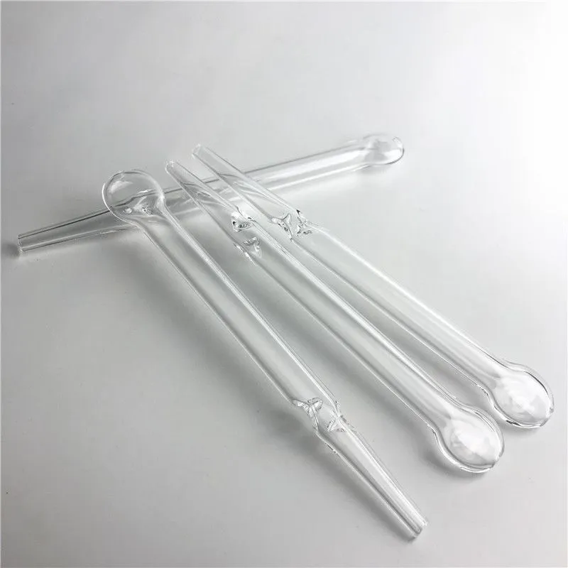 6 Inch Flat Top Quartz Rig Sticks Mini Nector Collector Stick Filter Tips Smoking Quartz Straw Tube Cigarette Holder ZZ