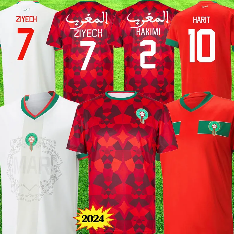 2023 2024 Moroccan soccer jerseys HAKIMI Maillot marocain ZIYECH EN-NESYRI  football shirts men kids kit HARIT SAISS IDRISSI BOUFAL jersey Maroc