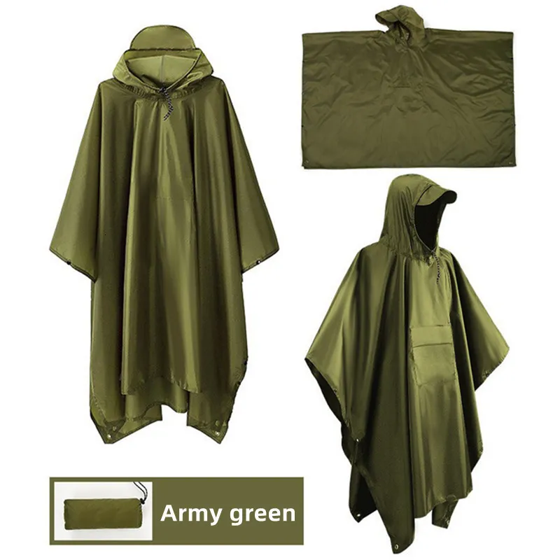 Impermeable Poncho Impermeable Mujer Impermeable Poncho Transpirable Largo  Portátil Impermeable (Color: Marrón, Talla : M)
