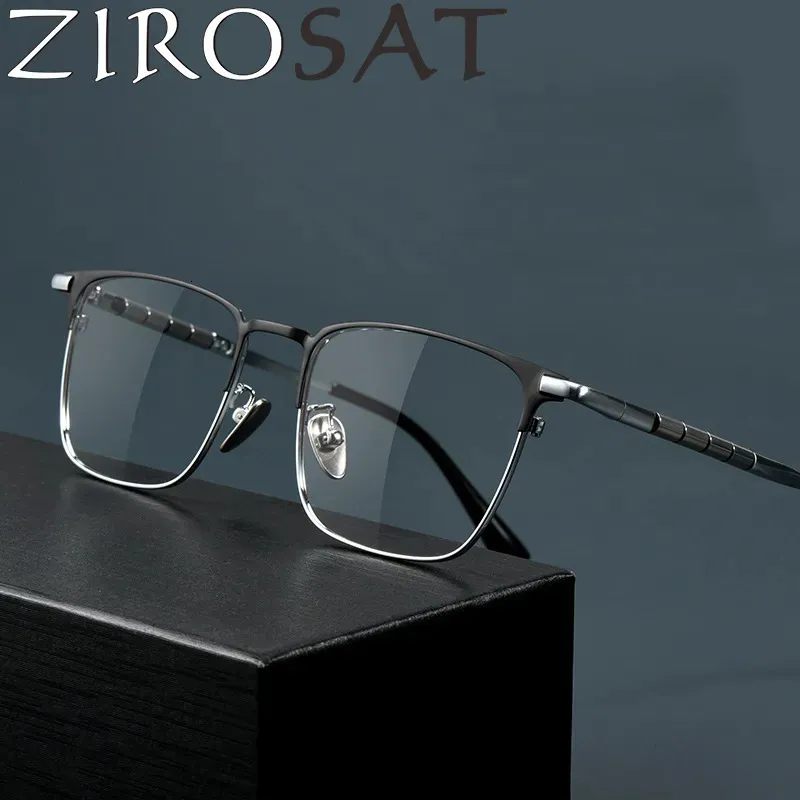 Okulary przeciwsłoneczne ramy Zirosat 9009t Optyczne szklanki czyste pełne okulary na receptę Rx Mężczyźni dla męskich okularów 231113
